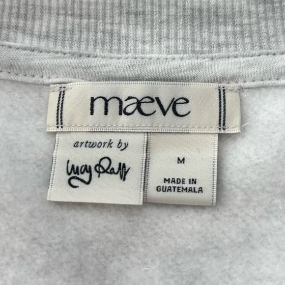 Anthropologie Maeve X Tulastra Studios Dog Graphic Sweatshirt NWT Crew Neck M - Picture 6 of 9